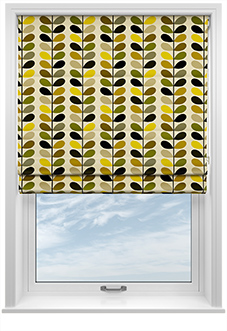 Orla Kiely Multi Stem, Yellow - Twist&Fit Roman Blind